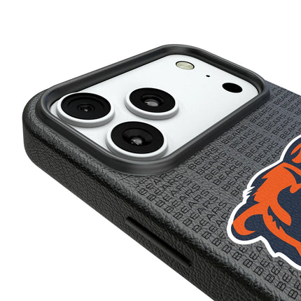 Chicago Bears Text Backdrop MagSafe Compatible Phone Case for Apple iPhone
