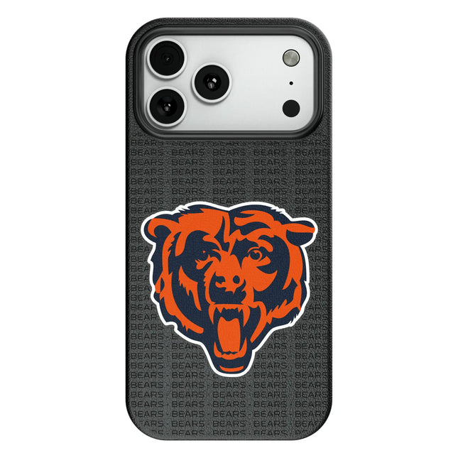 Chicago Bears Text Backdrop MagSafe Compatible Phone Case for Apple iPhone