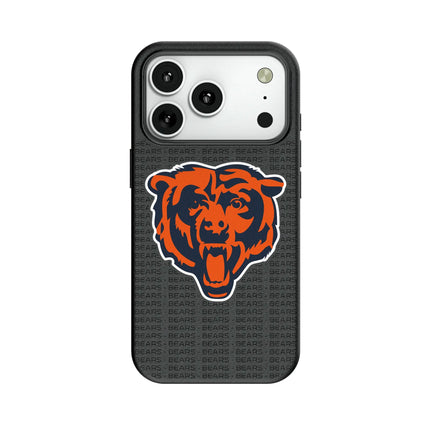 Chicago Bears Text Backdrop MagSafe Compatible Phone Case for Apple iPhone
