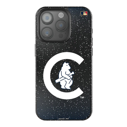 Chicago Cubs 1911-1912 - Cooperstown Collection Linen Black Bling Phone Case for Apple iPhone
