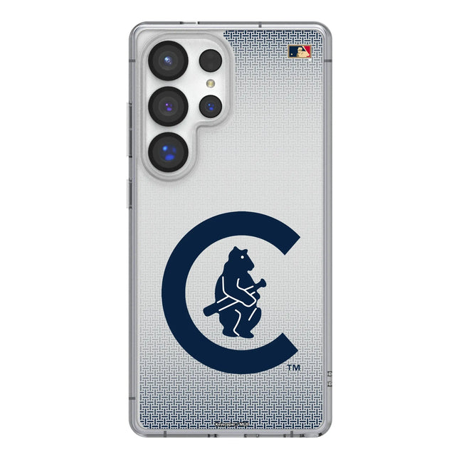Chicago Cubs 1911-1912 - Cooperstown Collection Linen Clear Phone Case for Samsung Galaxy