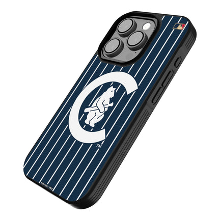 Chicago Cubs 1911-1912 - Cooperstown Collection Pinstripe Bump Phone Case for Apple iPhone