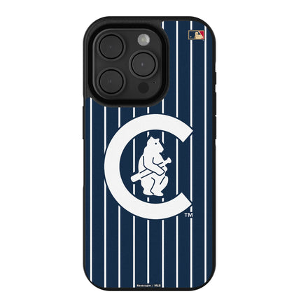 Chicago Cubs 1911-1912 - Cooperstown Collection Pinstripe Bump Phone Case for Apple iPhone