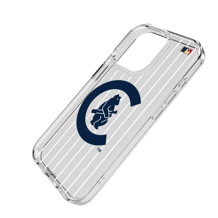 Chicago Cubs 1911-1912 - Cooperstown Collection Pinstripe Clear Phone Case for Apple iPhone