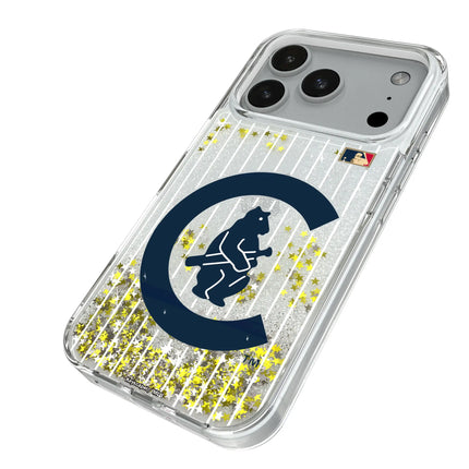 Chicago Cubs 1911-1912 - Cooperstown Collection Pinstripe Glitter Phone Case for Apple iPhone