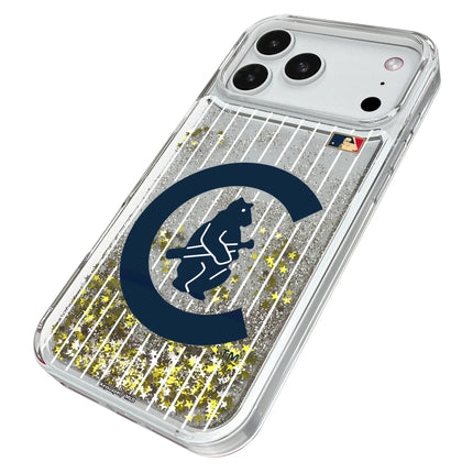 Chicago Cubs 1911-1912 - Cooperstown Collection Pinstripe Glitter Phone Case for Apple iPhone