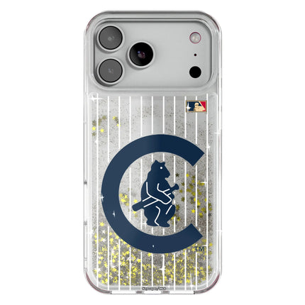 Chicago Cubs 1911-1912 - Cooperstown Collection Pinstripe Glitter Phone Case for Apple iPhone