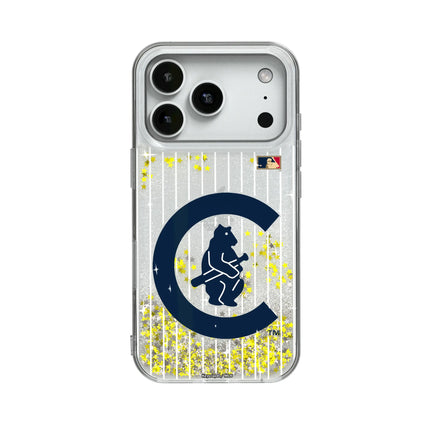Chicago Cubs 1911-1912 - Cooperstown Collection Pinstripe Glitter Phone Case for Apple iPhone
