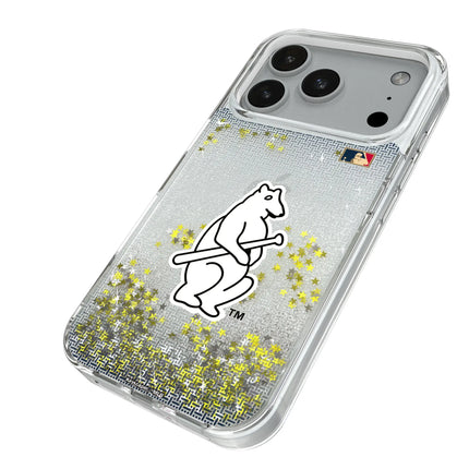 Chicago Cubs 1914 - Cooperstown Collection Linen Glitter Phone Case for Apple iPhone