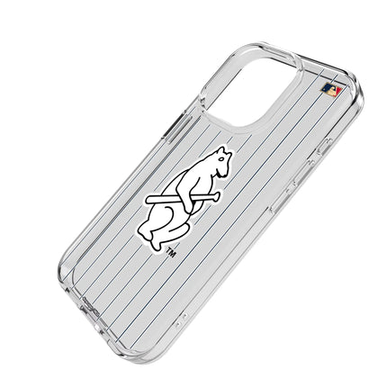 Chicago Cubs 1914 - Cooperstown Collection Pinstripe Clear Phone Case for Apple iPhone