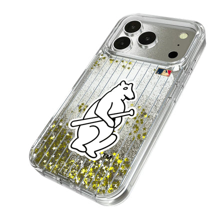 Chicago Cubs 1914 - Cooperstown Collection Pinstripe Glitter Phone Case for Apple iPhone