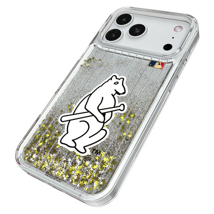 Chicago Cubs 1914 - Cooperstown Collection Pinstripe Glitter Phone Case for Apple iPhone