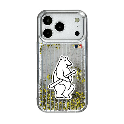 Chicago Cubs 1914 - Cooperstown Collection Pinstripe Glitter Phone Case for Apple iPhone