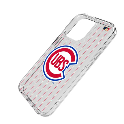 Chicago Cubs 1948-1956 - Cooperstown Collection Pinstripe Clear Phone Case for Apple iPhone
