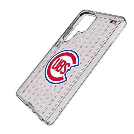 Chicago Cubs 1948-1956 - Cooperstown Collection Pinstripe Clear Phone Case for Samsung Galaxy