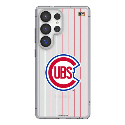 Chicago Cubs 1948-1956 - Cooperstown Collection Pinstripe Clear Phone Case for Samsung Galaxy