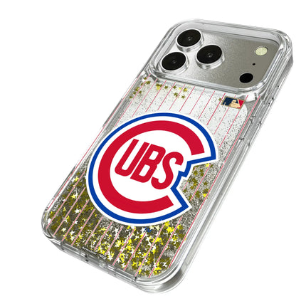 Chicago Cubs 1948-1956 - Cooperstown Collection Pinstripe Glitter Phone Case for Apple iPhone
