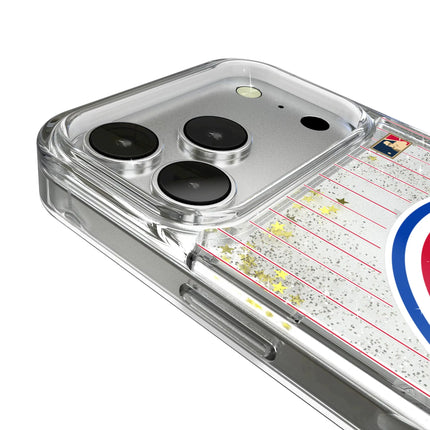 Chicago Cubs 1948-1956 - Cooperstown Collection Pinstripe Glitter Phone Case for Apple iPhone