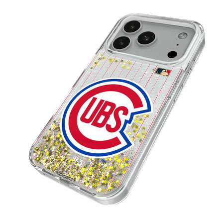 Chicago Cubs 1948-1956 - Cooperstown Collection Pinstripe Glitter Phone Case for Apple iPhone
