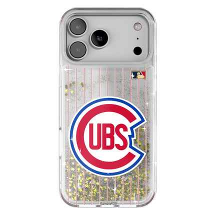 Chicago Cubs 1948-1956 - Cooperstown Collection Pinstripe Glitter Phone Case for Apple iPhone