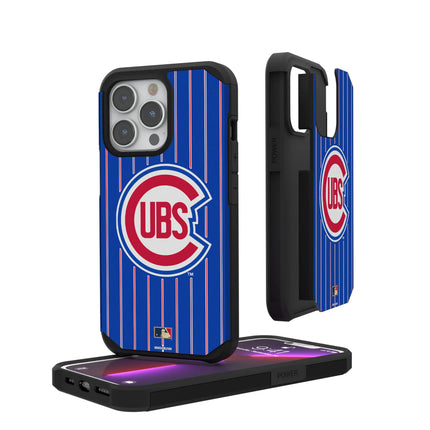 Chicago Cubs 1948-1956 - Cooperstown Collection Pinstripe Rugged Phone Case for Apple iPhone