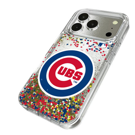 Chicago Cubs Confetti Glitter Phone Case for Apple iPhone