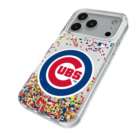 Chicago Cubs Confetti Glitter Phone Case for Apple iPhone
