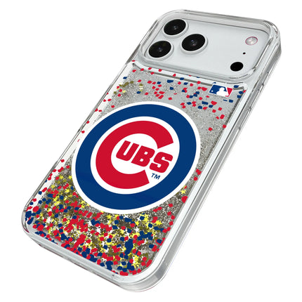 Chicago Cubs Confetti Glitter Phone Case for Apple iPhone
