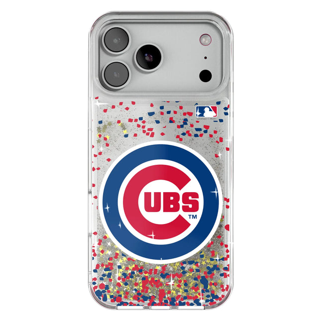 Chicago Cubs Confetti Glitter Phone Case for Apple iPhone