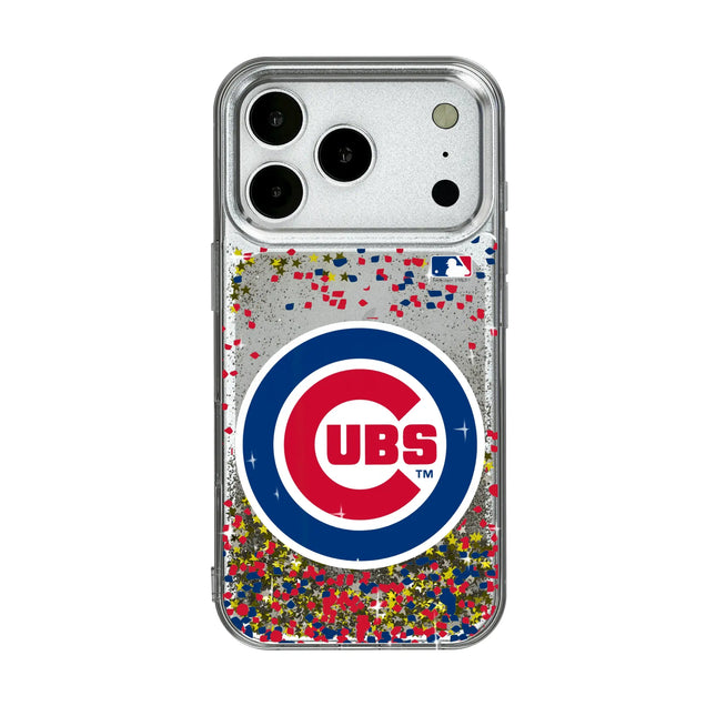Chicago Cubs Confetti Glitter Phone Case for Apple iPhone
