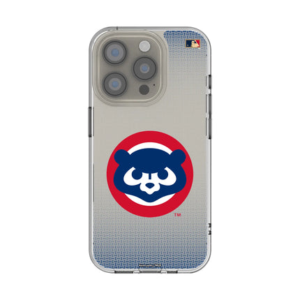 Chicago Cubs Home 1979-1993 - Cooperstown Collection Linen Clear Phone Case for Apple iPhone