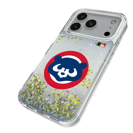 Chicago Cubs Home 1979-1993 - Cooperstown Collection Linen Glitter Phone Case for Apple iPhone