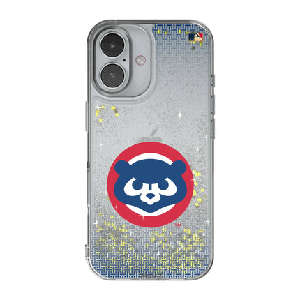 Chicago Cubs Home 1979-1993 - Cooperstown Collection Linen Glitter Phone Case for Apple iPhone