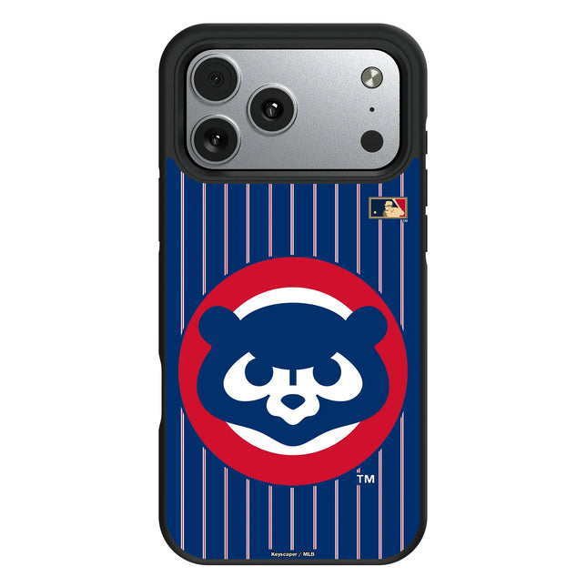 Chicago Cubs Home 1979-1993 - Cooperstown Collection Pinstripe Bump Phone Case for Apple iPhone