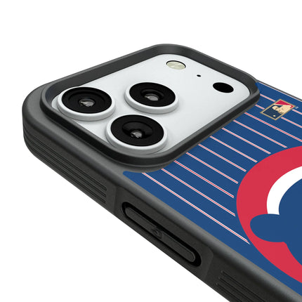 Chicago Cubs Home 1979-1993 - Cooperstown Collection Pinstripe Bump Phone Case for Apple iPhone