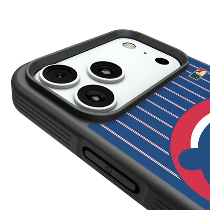 Chicago Cubs Home 1979-1993 - Cooperstown Collection Pinstripe Bump Phone Case for Apple iPhone