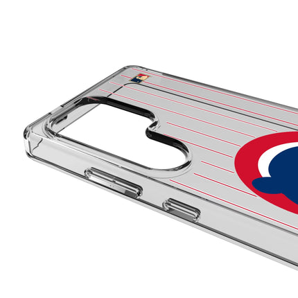 Chicago Cubs Home 1979-1993 - Cooperstown Collection Pinstripe Clear Phone Case for Samsung Galaxy