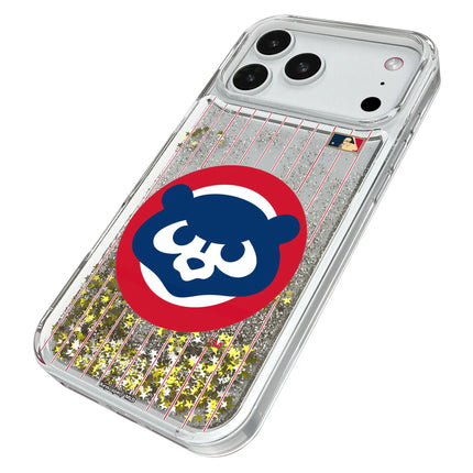 Chicago Cubs Home 1979-1993 - Cooperstown Collection Pinstripe Glitter Phone Case for Apple iPhone