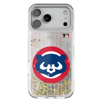 Chicago Cubs Home 1979-1993 - Cooperstown Collection Pinstripe Glitter Phone Case for Apple iPhone