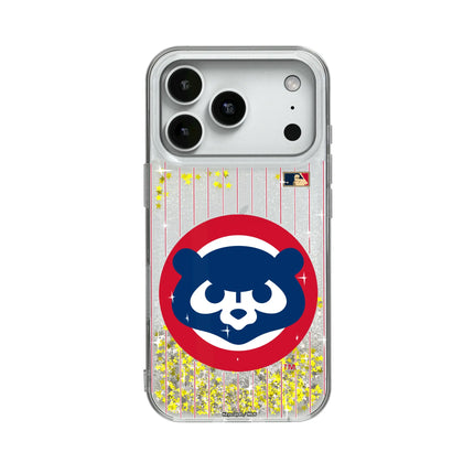 Chicago Cubs Home 1979-1993 - Cooperstown Collection Pinstripe Glitter Phone Case for Apple iPhone