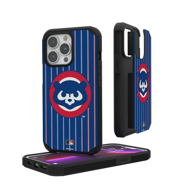 Chicago Cubs Home 1979-1993 - Cooperstown Collection Pinstripe Rugged Phone Case for Apple iPhone