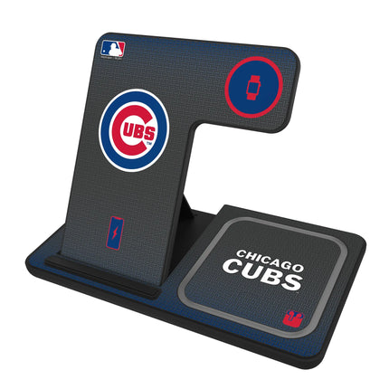 Chicago Cubs Linen 3 in 1 Charging Station