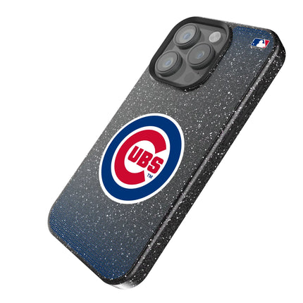 Chicago Cubs Linen Black Bling Phone Case for Apple iPhone