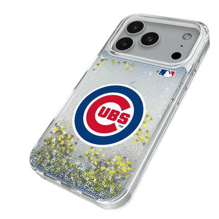 Chicago Cubs Linen Glitter Phone Case for Apple iPhone
