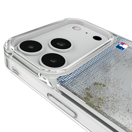 Chicago Cubs Linen Glitter Phone Case for Apple iPhone