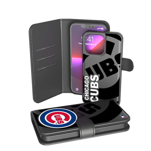 Chicago Cubs Monocolor Tilt Wallet Phone Case for Apple iPhone