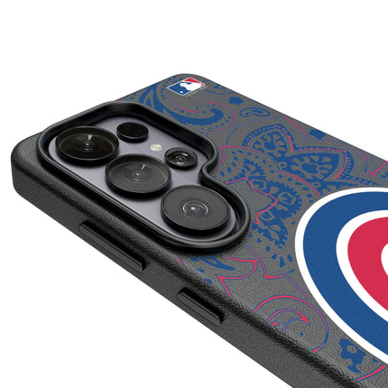 Chicago Cubs Paisley MagSafe Compatible Phone Case for Samsung Galaxy