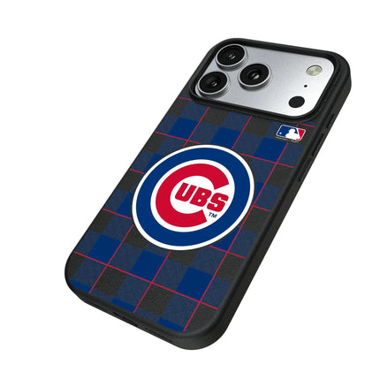 Chicago Cubs Plaid MagSafe Compatible Phone Case for Apple iPhone