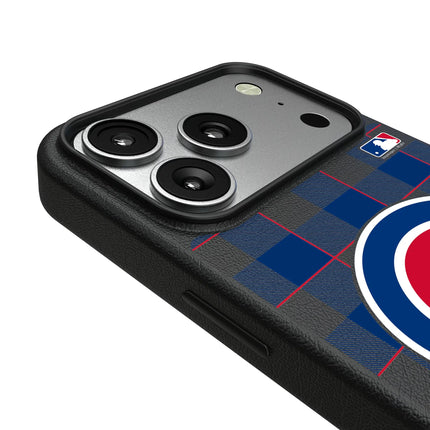 Chicago Cubs Plaid MagSafe Compatible Phone Case for Apple iPhone