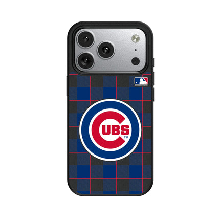 Chicago Cubs Plaid MagSafe Compatible Phone Case for Apple iPhone